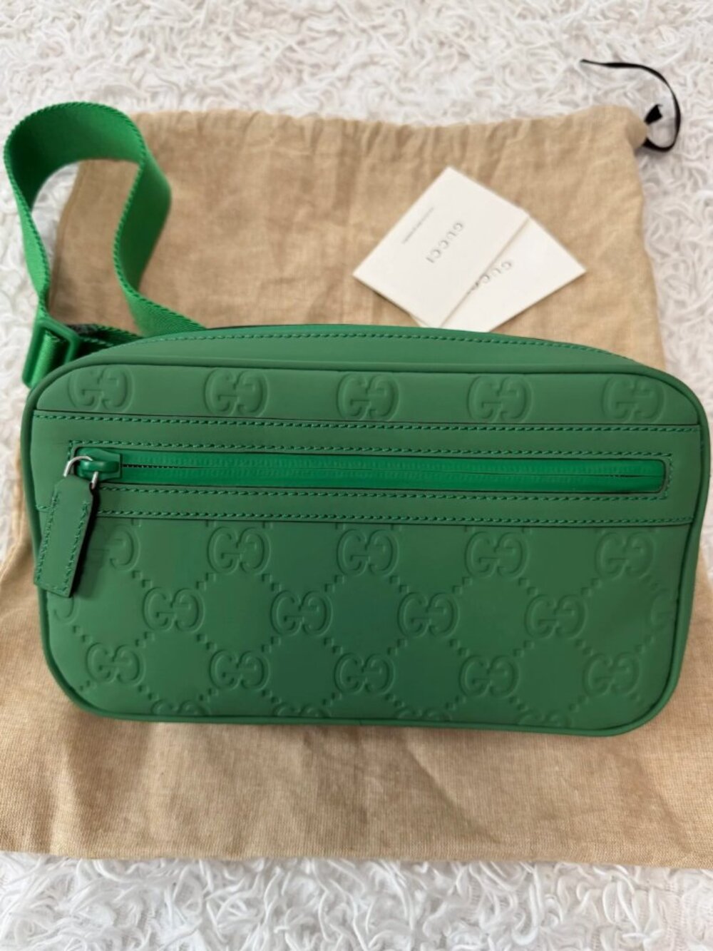 Gucci Green GG Signature Rubber Effect Monogram